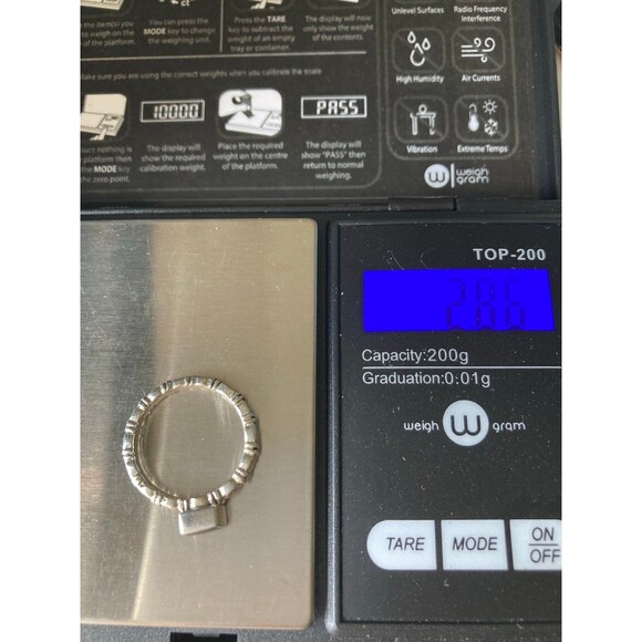 Designer 925 sterling silver black onyx Ring size 6 - Picture 7 of 7